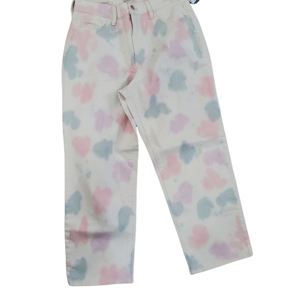 Universal Thread High Rise Vintage Straight Crop Tie Dye Jean - Picture 6 of 10